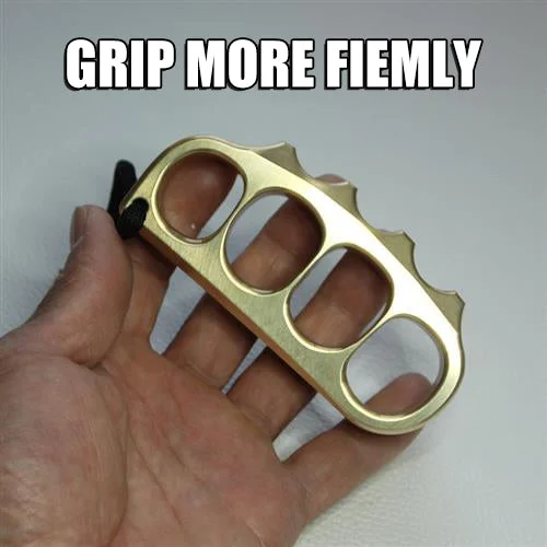 🔥Hot Selling🔥BRASS KNUCKLE PEA RING EDC SELF-DEFENSE WEAPON