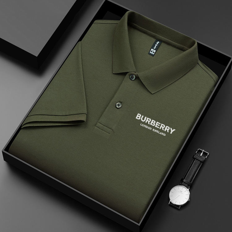 【Burberry】Short sleeve business polo shirt, made in the UK, with exquisite workmanship. 【6 colors/100kg can be used】