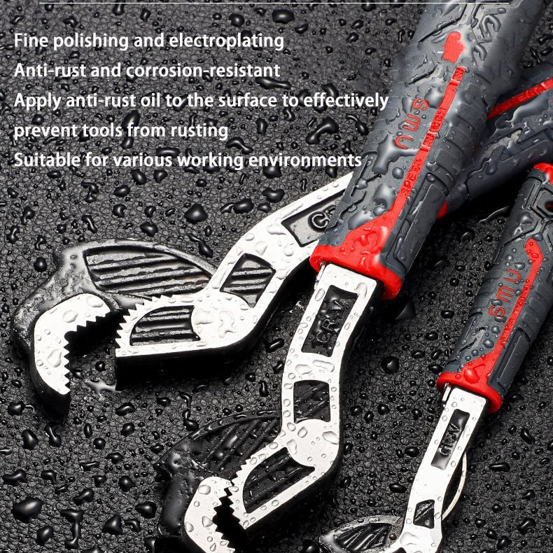 【6/8 Inch】 Multi-Function Wrench Set Self-Locking Pipe Wrench Set Industrial Wrench Tool