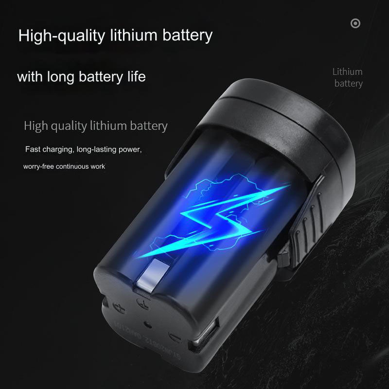 Portable Rechargeable Angle Grinder, 12V Mini Cordless Metal Cutting Machine with 2.0Ah Li-ion Battery and Charger, High Power Powerful Angle Grinder Manual Grinding and Cutting Machine