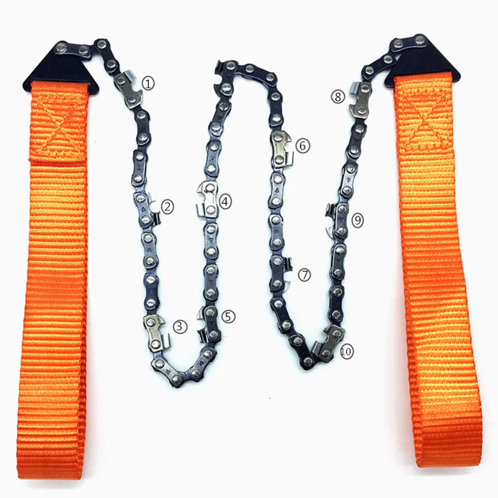 Outdoor Portable Hand-drawn Wire Saw Field Mountaineering Life-Saving Chain Saw Tool Multi-function Saw Chain Pocket Chain Saw