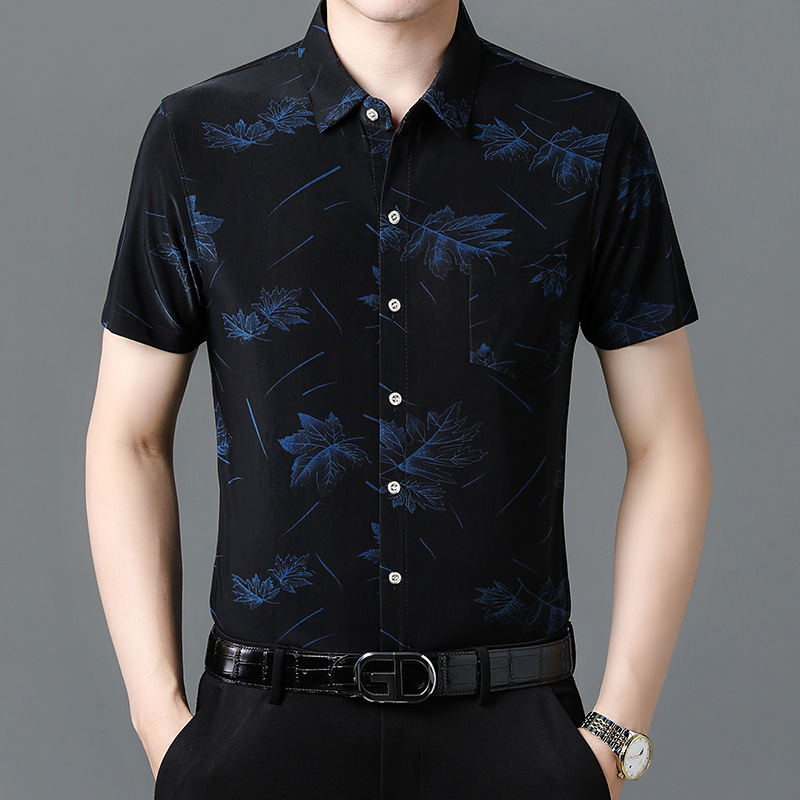  Men's Casual Resort Landmark Print Shirt