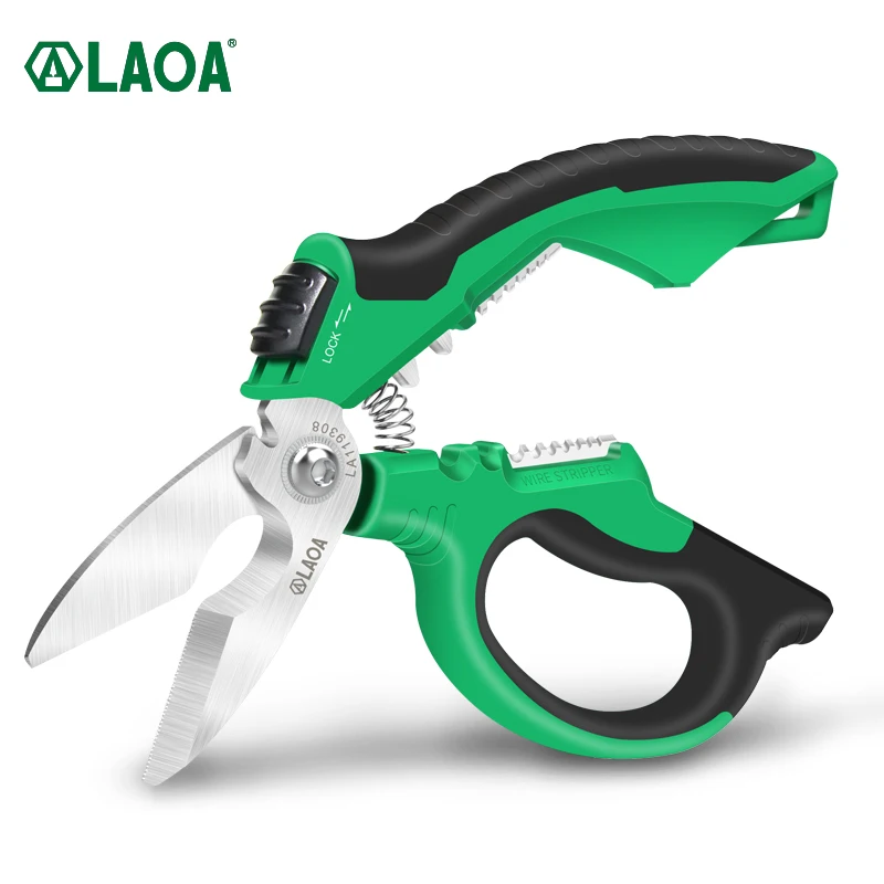 Heavy Duty Electrician's Pliers with Effort-Saving Spring Cable Crimping Tool