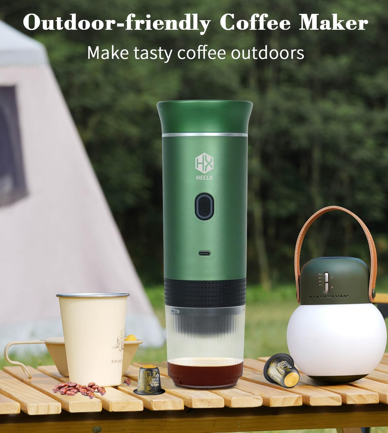 Portable Electric Espresso Machine, Travel Coffee Maker for Camping