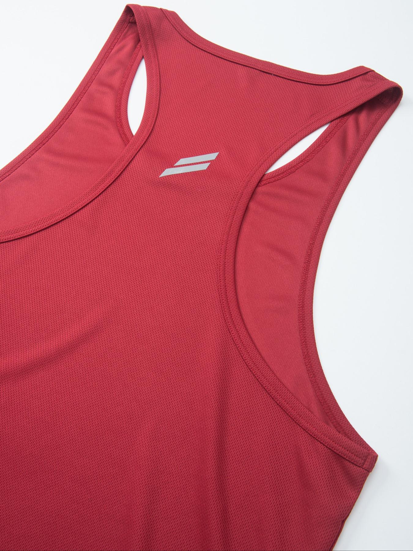 1/3-piece set Men's Summer Casual Sports Tops, Sleeveless Muscle Fit Tank Top with Reflective Logo, Cool Breathable Quick-Dry Gym Shirt, Breathable Vest, Sport Vests