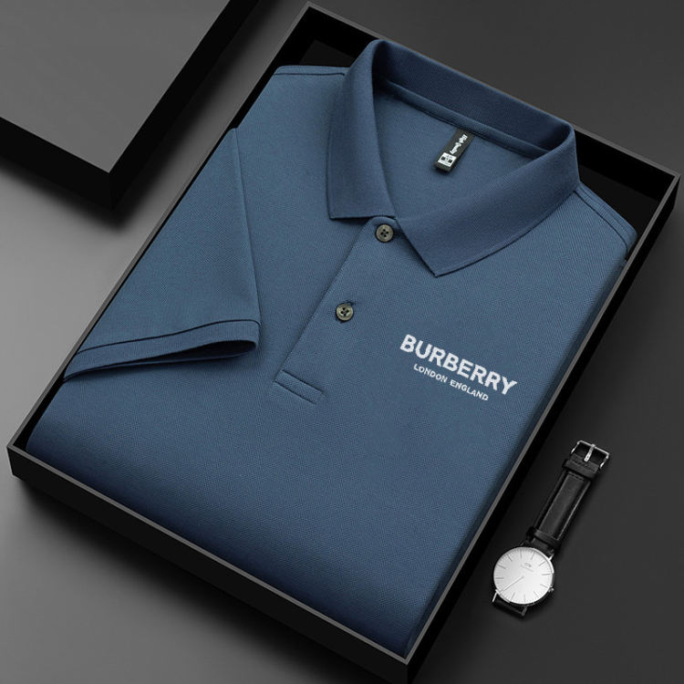 【Burberry】Short sleeve business polo shirt, made in the UK, with exquisite workmanship. 【6 colors/100kg can be used】