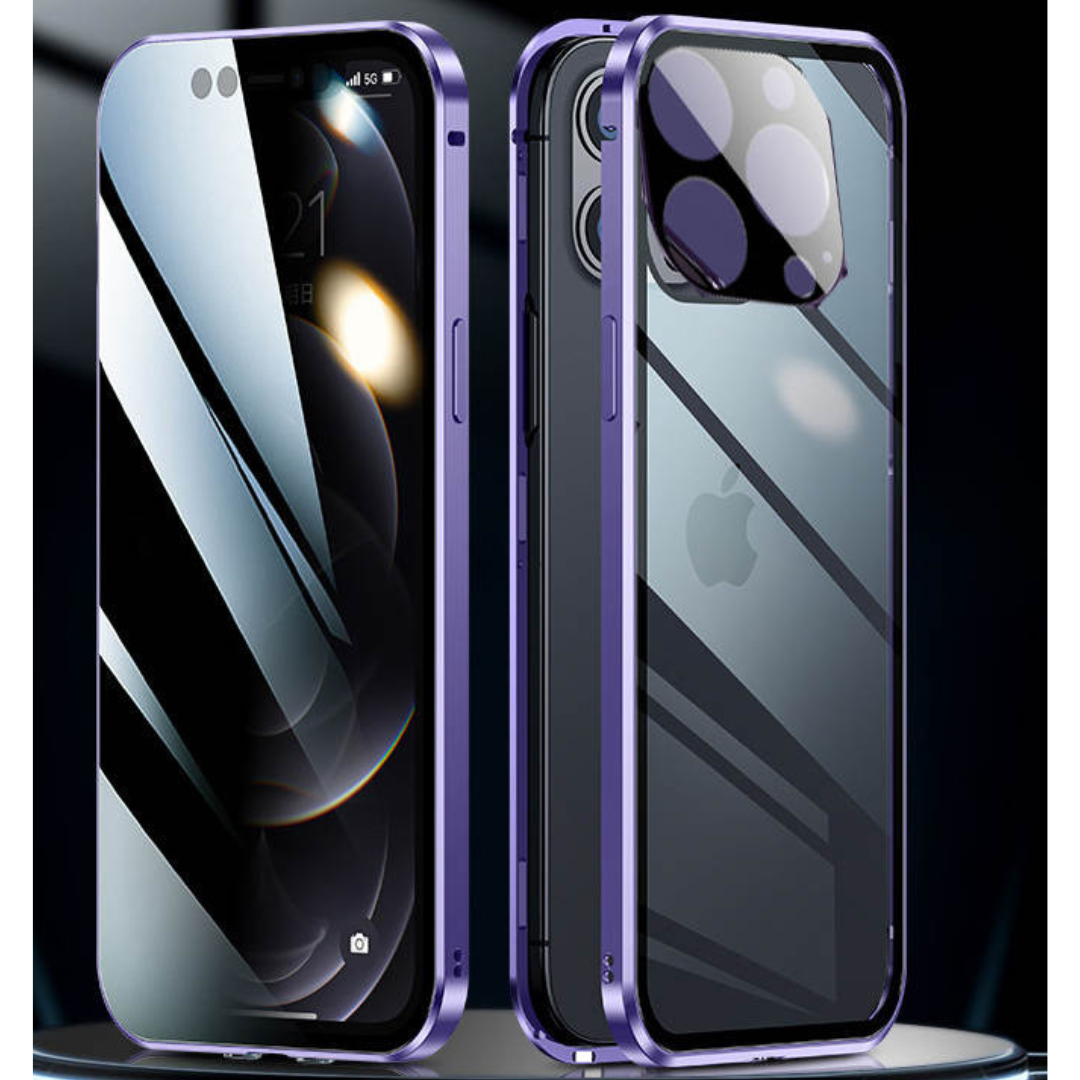 IPHONE 2 in 1 (tempered glass and phone case) privacy protection case