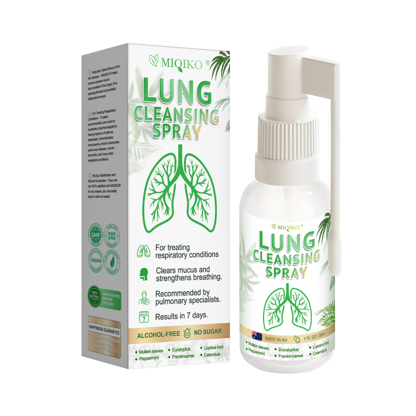 [Official Brand Store] 👨‍⚕️𝐌𝐈𝐐𝐈𝐊𝐎® Advanced lung cleansing spray (☘️Recommended by lung specialists☘️)