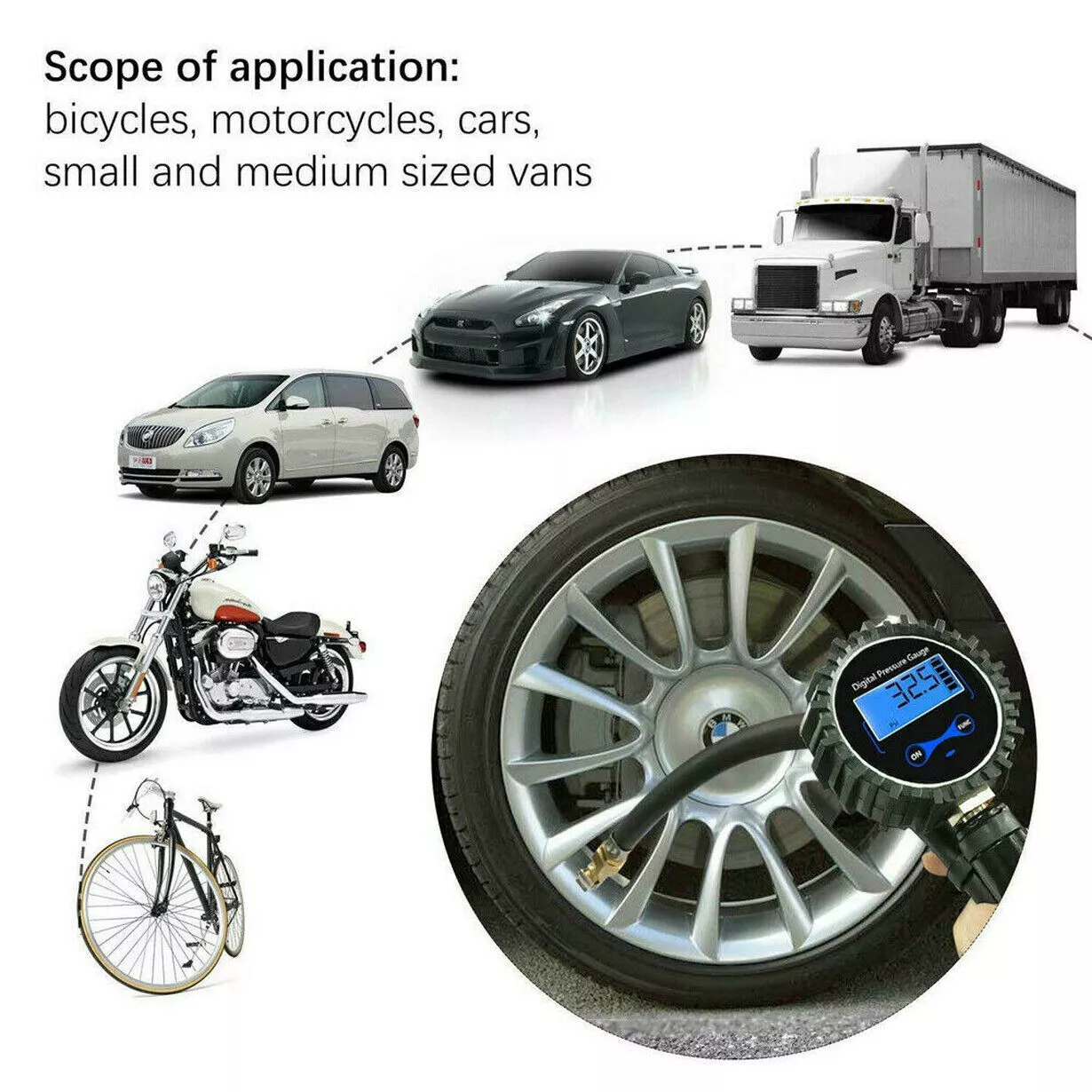 Digital Tire Inflator with Pressure Gauge