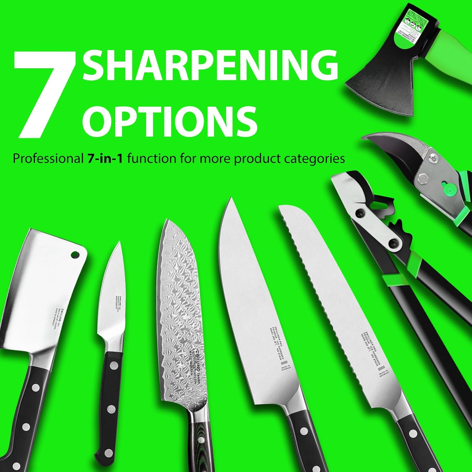 Knife Sharpener, Edge Mate Pro Handheld Knife Sharpeners with 7 Replaceable