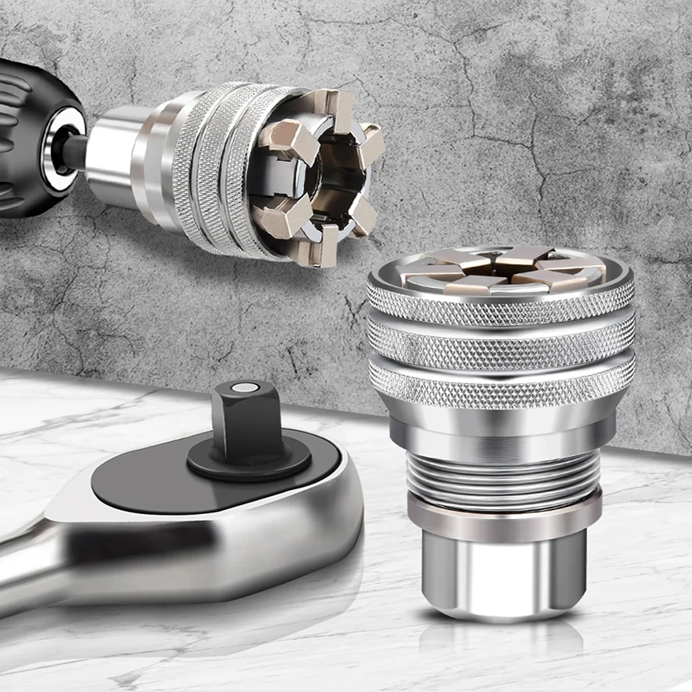 Universal wrench socket, adjustable hexagon, torque socket, ratchet, maintenance tools