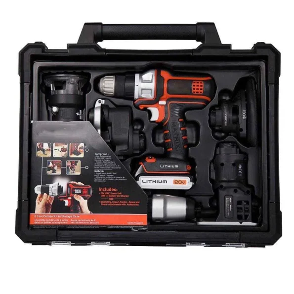 [Last 500 pieces] Cordless drill combo set with case, 6 tools with storage case. (includes 2 lithium-ion batteries and charger)