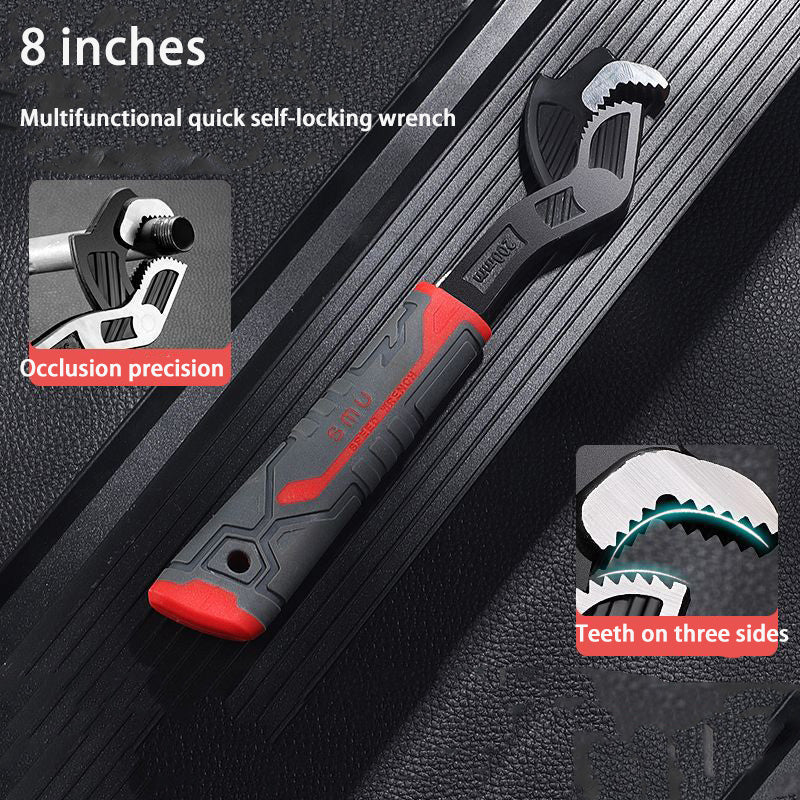 【6/8 Inch】 Multi-Function Wrench Set Self-Locking Pipe Wrench Set Industrial Wrench Tool