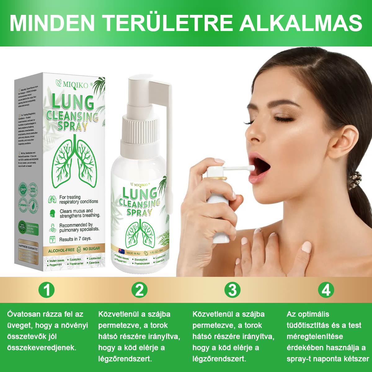 [Official Brand Store] 👨‍⚕️𝐌𝐈𝐐𝐈𝐊𝐎® Advanced lung cleansing spray (☘️Recommended by lung specialists☘️)