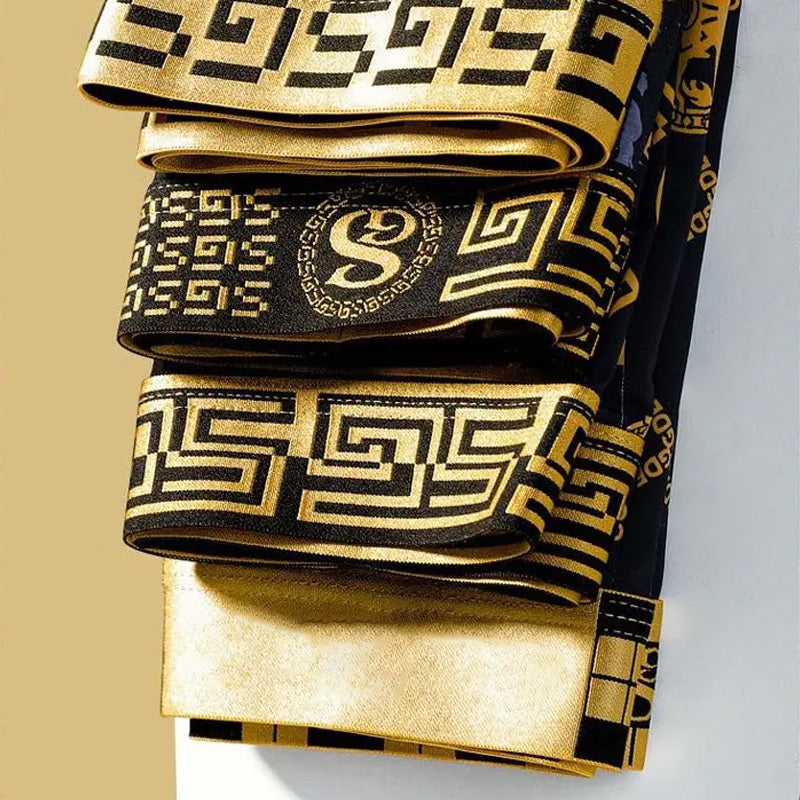 Ice Silk Mesh Men's Breathable Silk Underwear 5 Pack