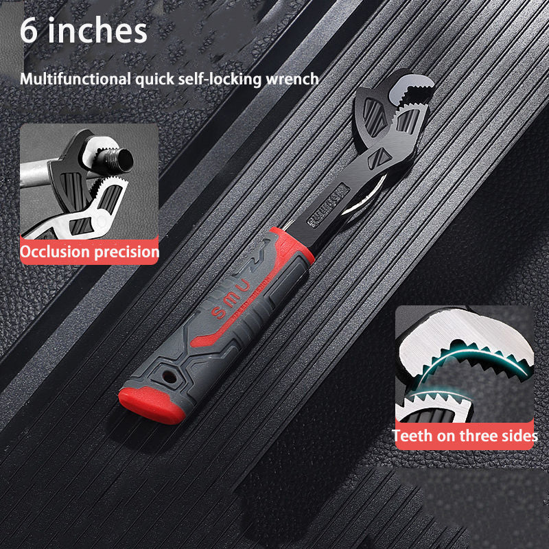 【6/8 Inch】 Multi-Function Wrench Set Self-Locking Pipe Wrench Set Industrial Wrench Tool