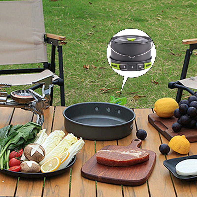 A solid, lightweight and portable camping cookware set.