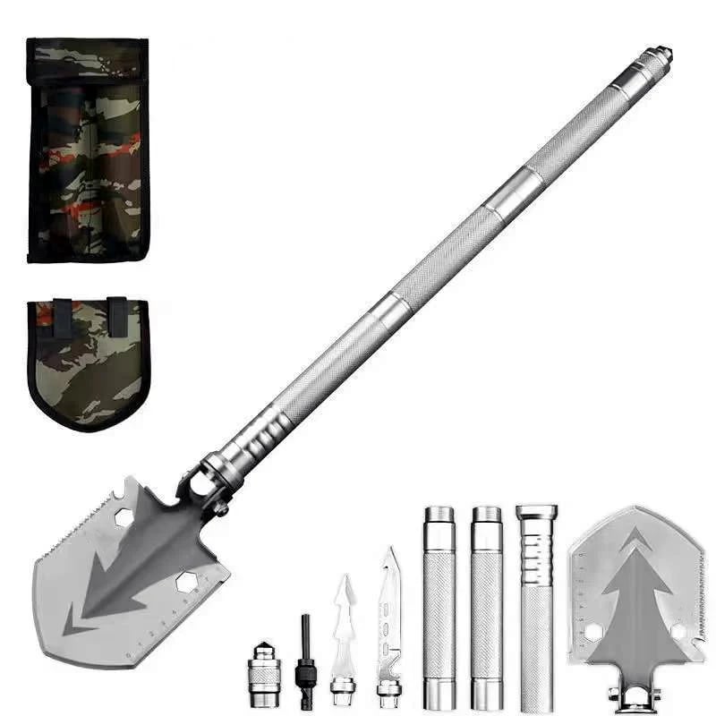 🔥Camping artifact🏕️-🛠️Multi-Purpose Camping Survival Shovel With Camouflage Bag