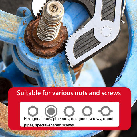 【6/8 Inch】 Multi-Function Wrench Set Self-Locking Pipe Wrench Set Industrial Wrench Tool