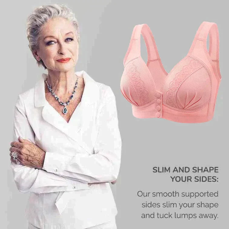 🔥2024 New Style Front Button Breathable and Skin-Friendly Cotton Bra [1+1 Free]