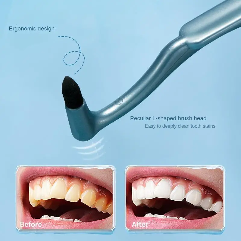 Manual Teeth Stain Remover - Plaque Removal Teeth Cleaning Brush, Portable Ergonomic Oral Care Tool