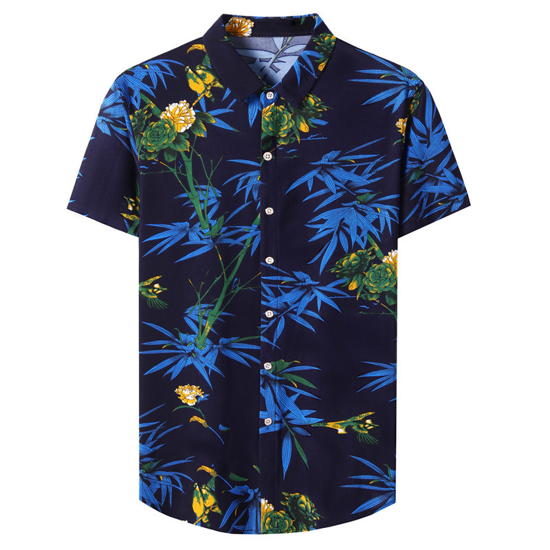  Men's Casual Resort Landmark Print Shirt