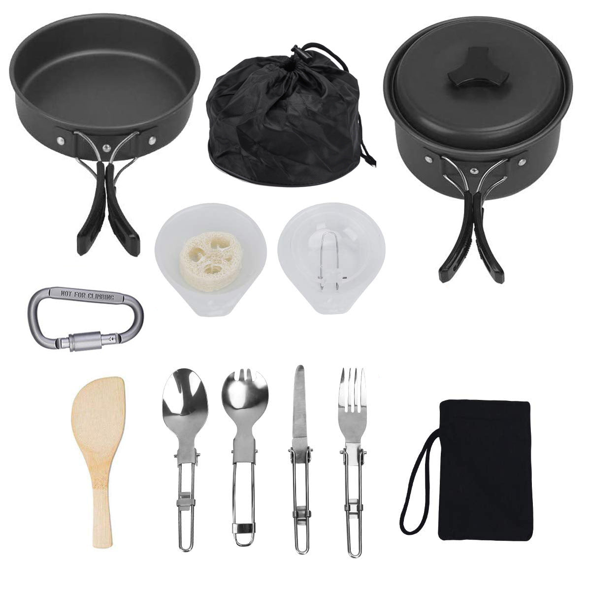 A solid, lightweight and portable camping cookware set.