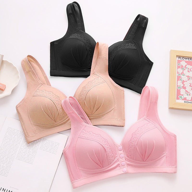 🔥2024 New Style Front Button Breathable and Skin-Friendly Cotton Bra [1+1 Free]