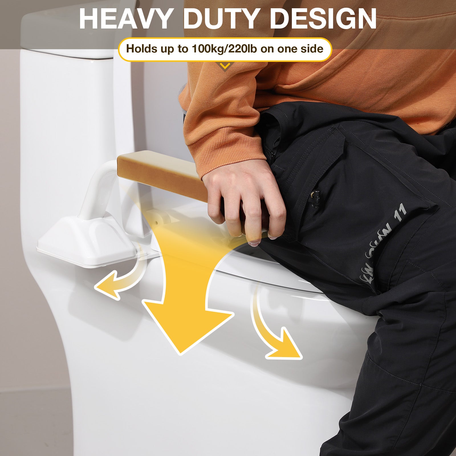 Toilet Safety Rails Frame For Seniors, Heavy Duty Adjustable Handicap Toilet Seat With Handles Over Toilet, Foldable Disabled Elderly Assistance Products, Handicap Accessories For Daily Living