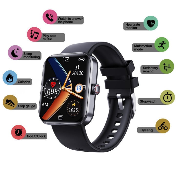 [All day monitoring of heart rate,blood sugar, and blood pressure] Bluetooth fashion smartwatch