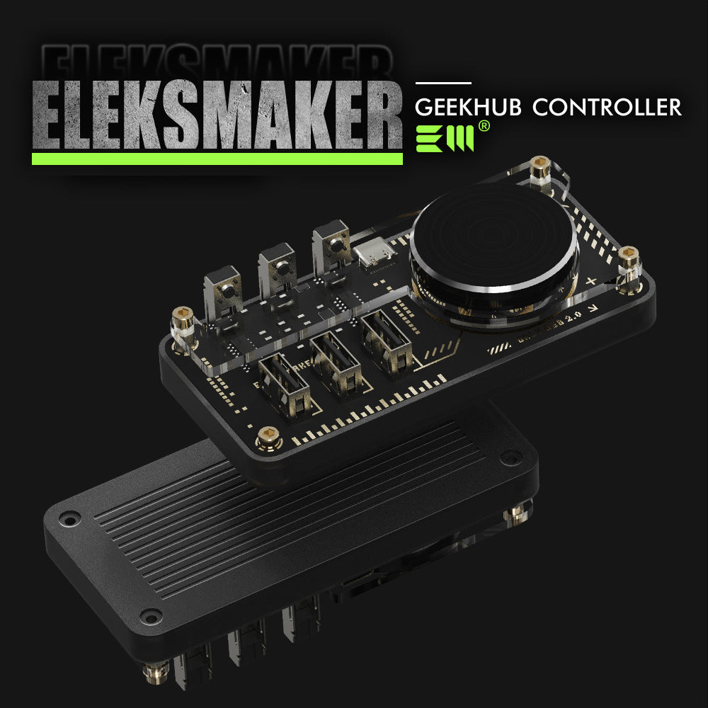 Cyberpunk geek style USB hub with adjustable volume and colorful lights