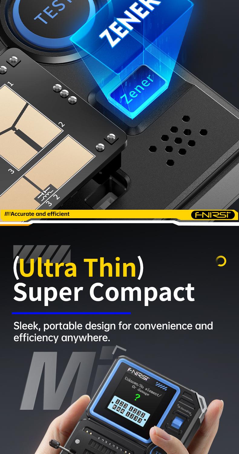 Product Introduction of FNIRSI LCR-P1 Transistor Tester Diode Triode Capacitance Resistance Meter LCR ESR Meter NPN PNP MOSFET IR Multifunction Tester 7