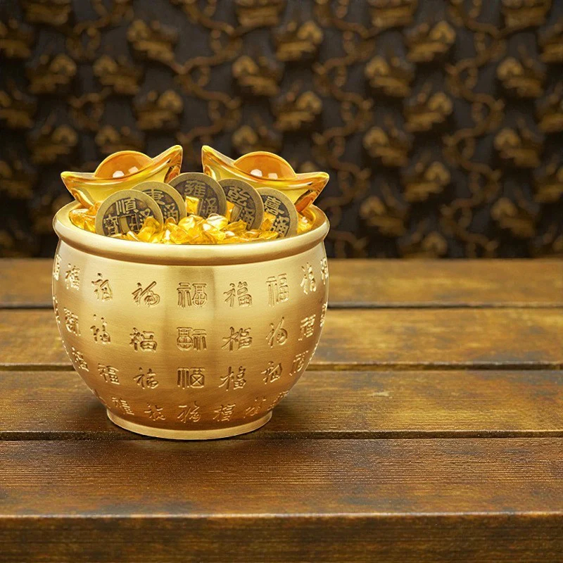 The 'Hundred Blessings' Brass Wealth Bowl