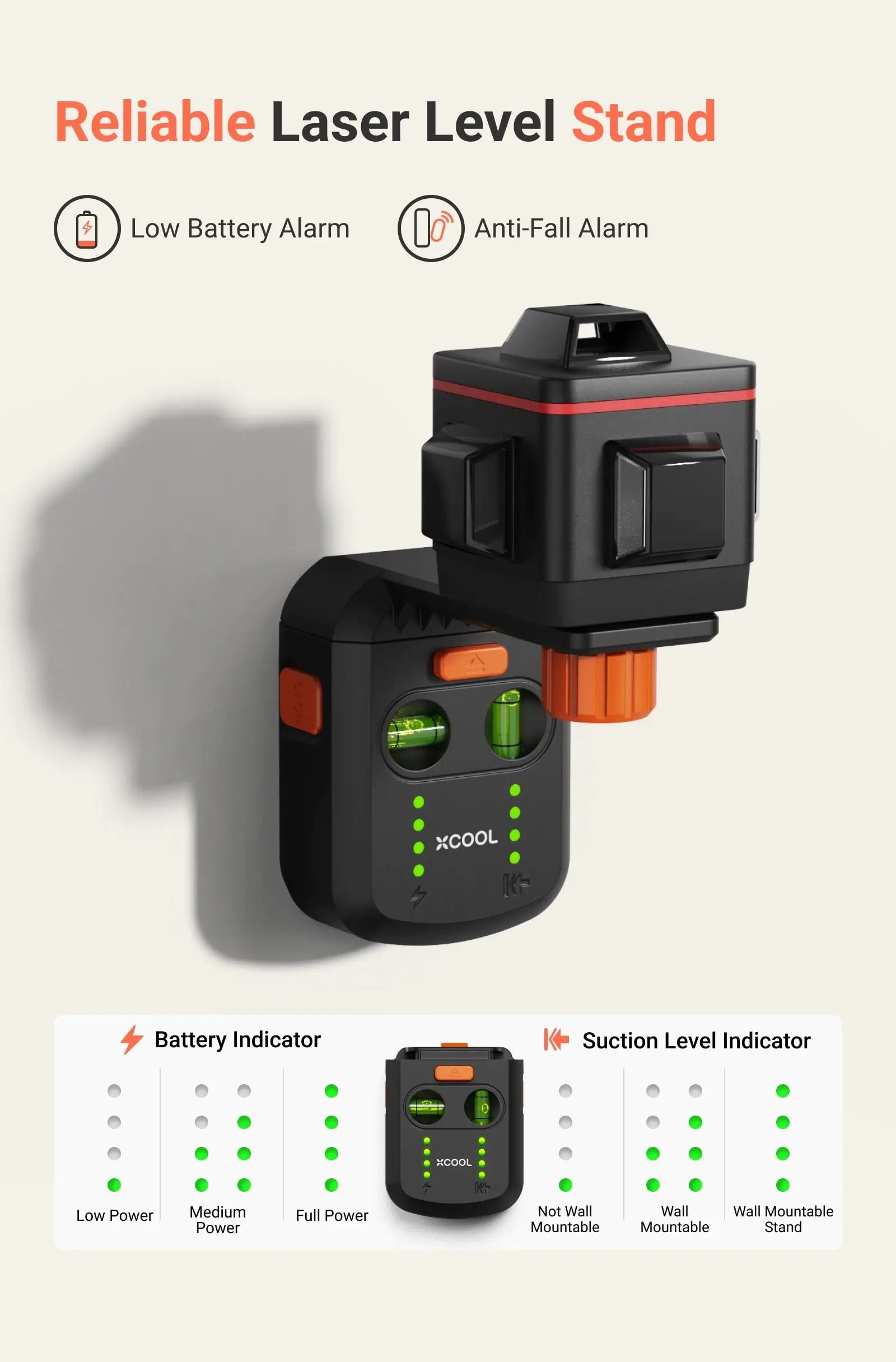 xCool Wallaser 3-in-1 Wall-Mountable Laser Level