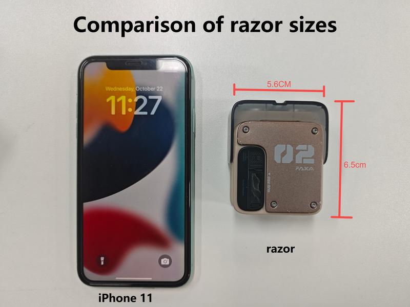 PAXA Mini Electric Shaver - Magnetic Dual Blades Curved Blade Mesh Waterproof Skin-Friendly Washable Rechargeable High-Speed Motor with Long-Lasting Battery Compact Portable Facial Matte Smooth