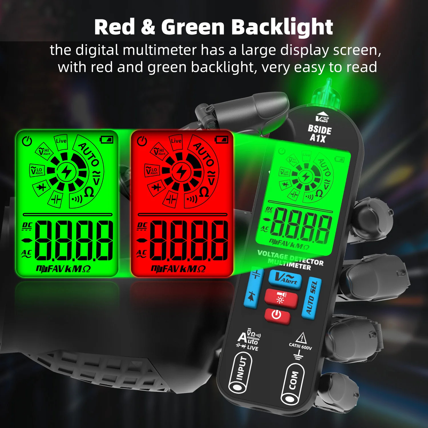 Digital Multimeter Tester Rechargeable Electrical Voltmeter
