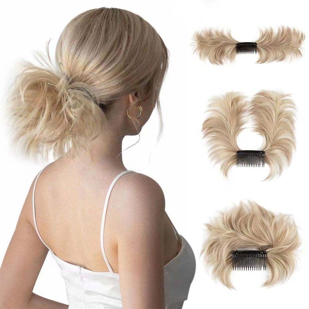 Messy Bun Hair Piece Side Comb Clip in Hair Bun Hairpiece