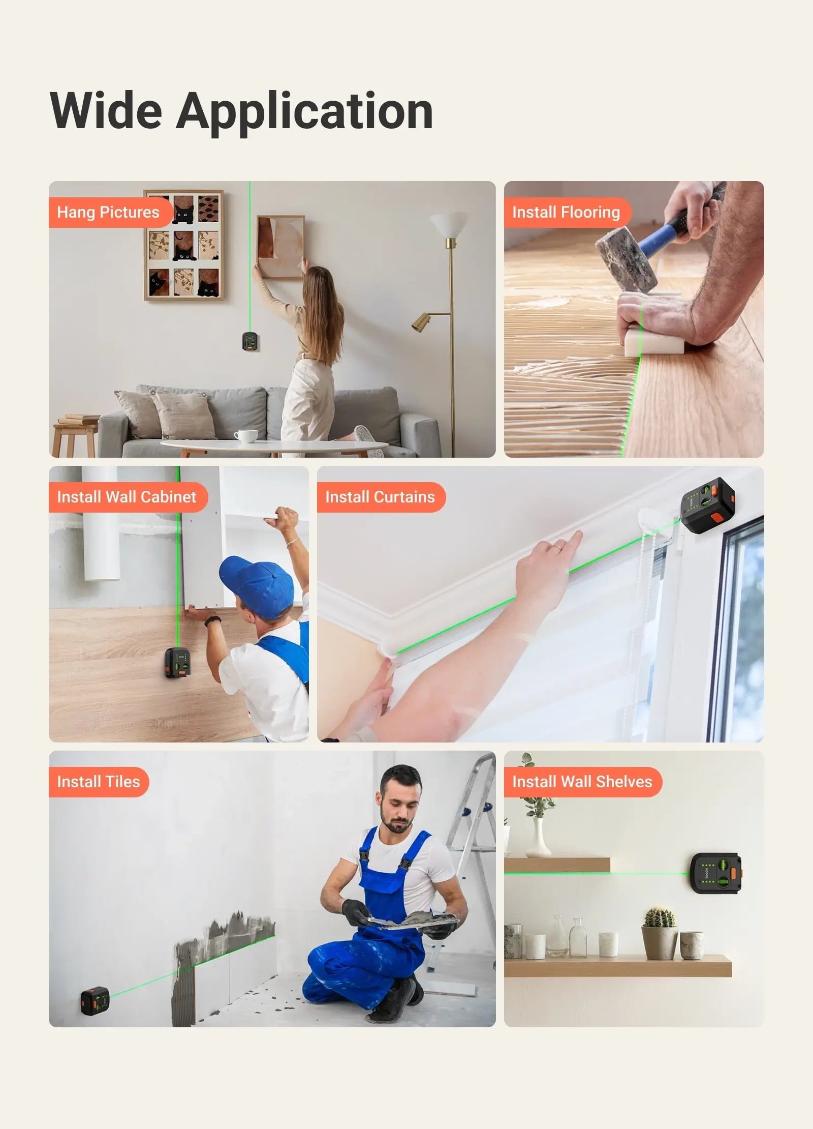 xCool Wallaser 3-in-1 Wall-Mountable Laser Level