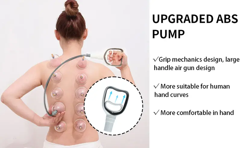 Product Introduction of Cupping Set, 6 Cups Cupping Kit for Massage Therapy, Chinese Cupping Therapy Set with Magnetics, Professional Vacuum Cupping Set for Cellulite Reduction Muscle Pain Relief with Manual Pump 3