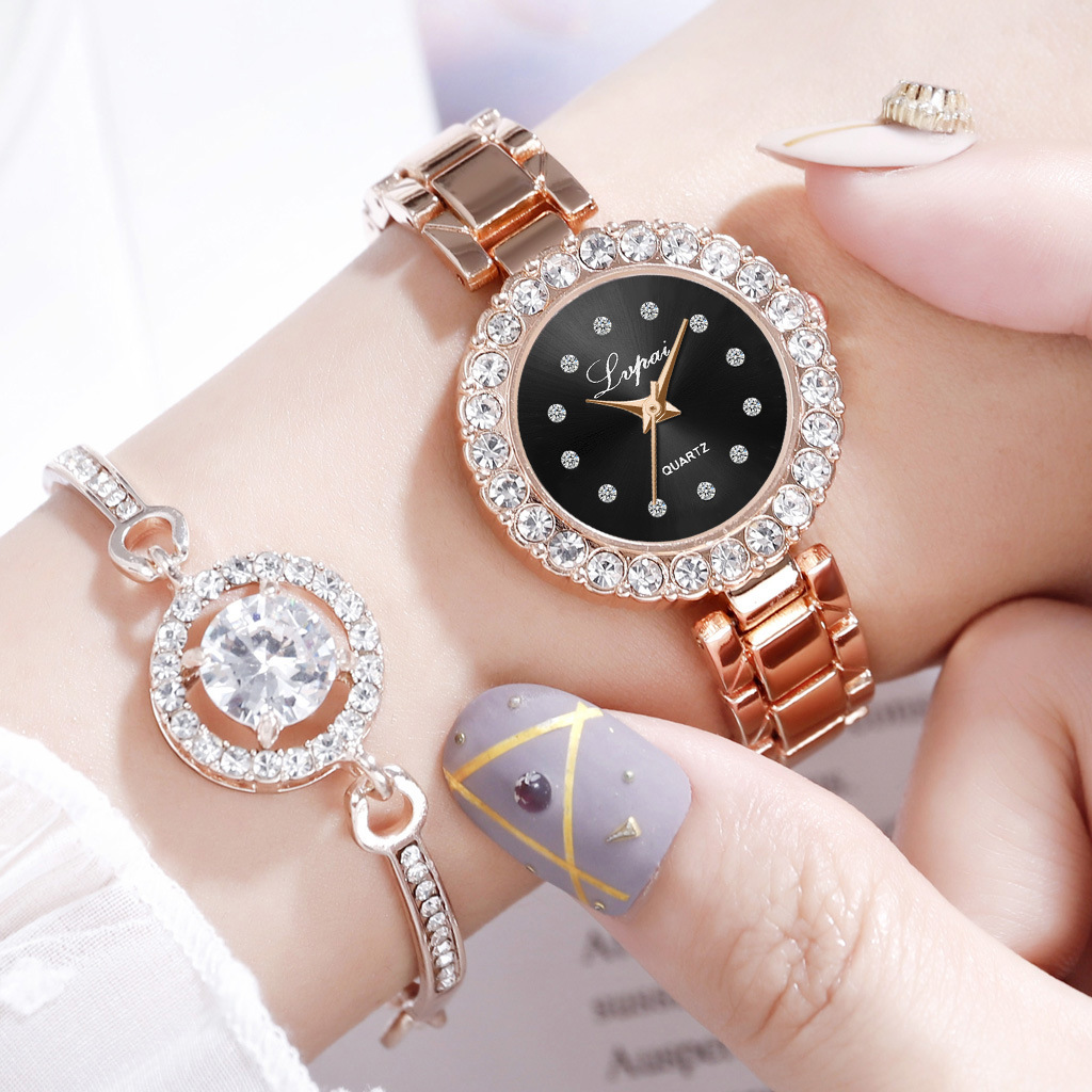 WOMEN WATCHES-SET BANGLE CLOCK BRACELET WRIST-WATCH QUARTZ WOMEN FASHION LADIES BRAND LUXURY