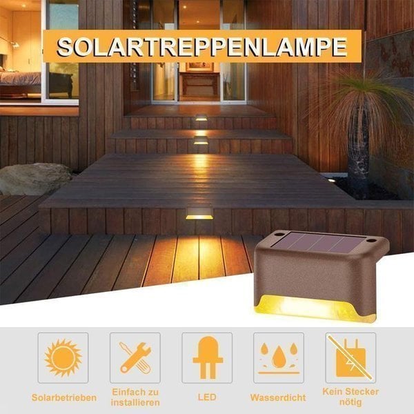 LED Solar Lamp Path Staircase Outdoor Waterproof Wall Light🔥BUY MORE 