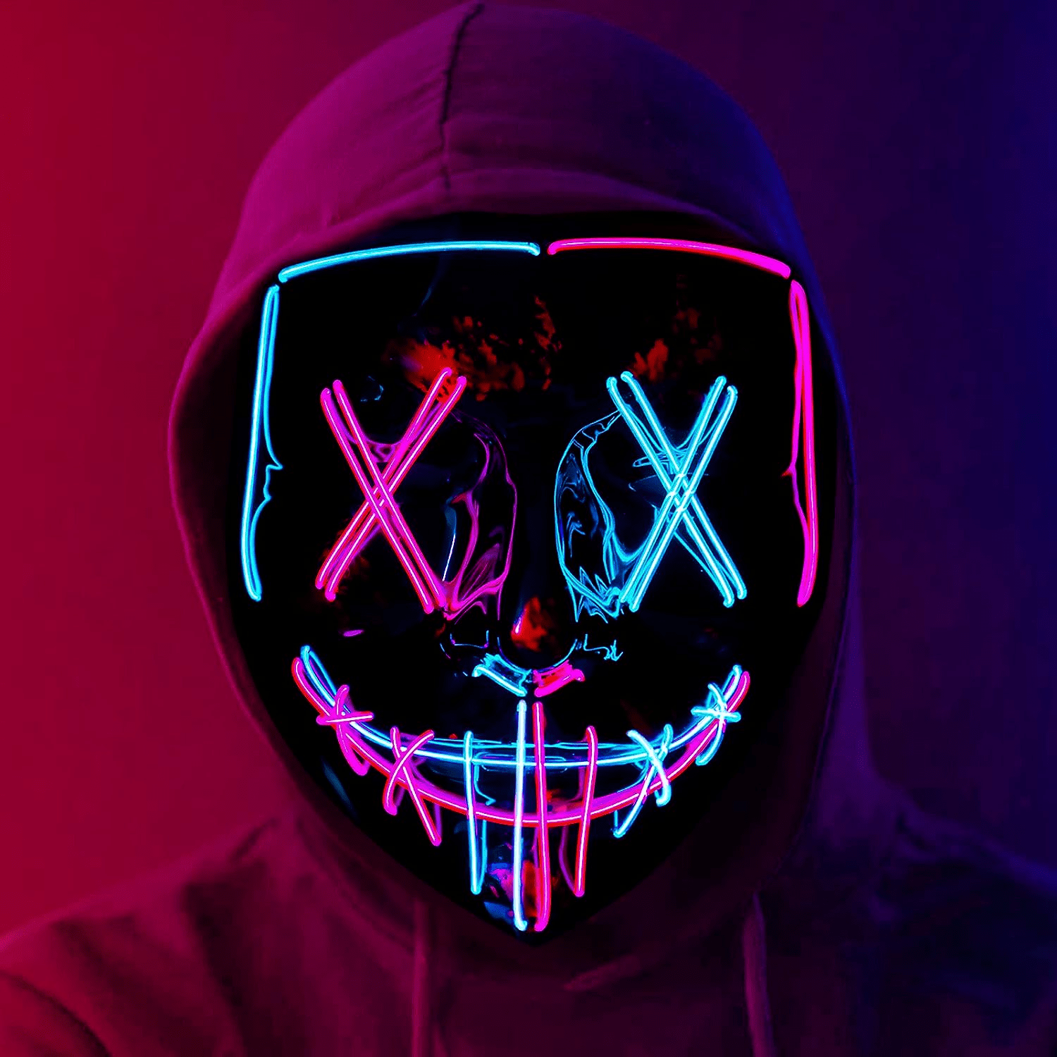 Halloween Neon Led Purge Party Mask