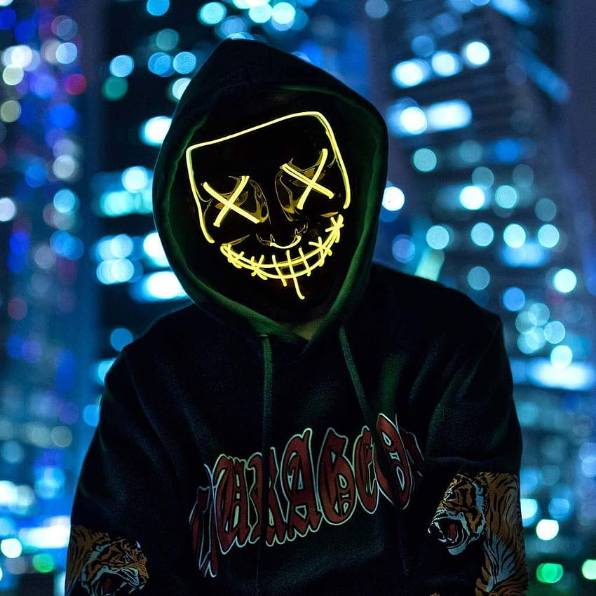Halloween Neon Led Purge Party Mask