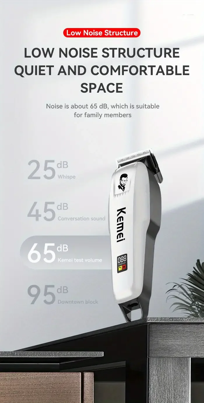 Cortadora el&eacute;ctrica Comi KM-PG809A de alta potencia con cabezal de carga r&aacute;pida ajustable y pantalla digital LCD profesional detalles 9