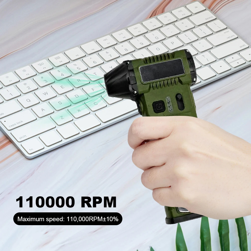 110000 RPM Car Handheld Hair Dryer with Light Turbo Violent Fan 