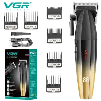 VGR Men's Full Metal Professional Hair Clipper Kit
