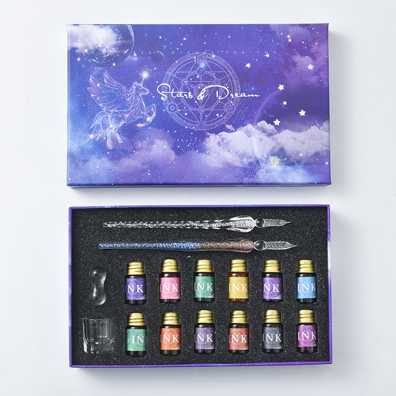 Glowing Ink Set + Glass Pen (🔥Last Day Special Sale 38% OFF🔥)
