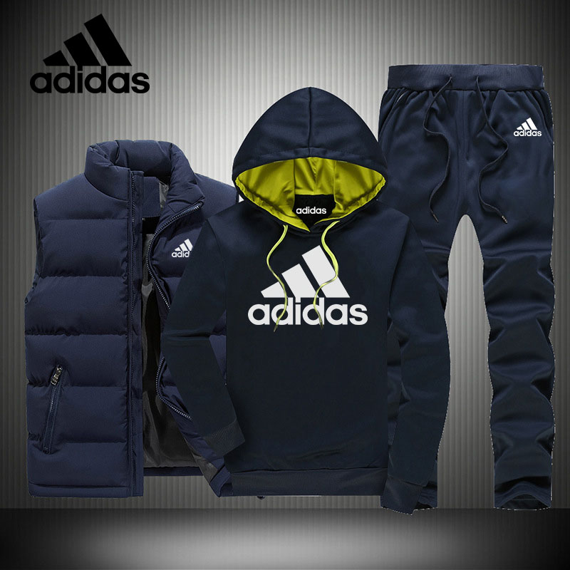 Trzyczęściowy kombinezon rekreacyjny Adidas® dla mężczyzn