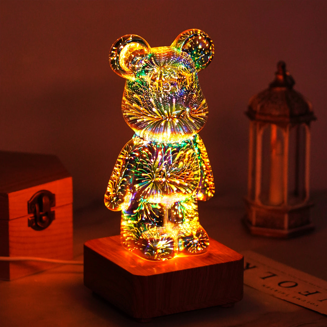 🔥3D Firework Bear Colorful Bear Decor Light Gift for Him or Her