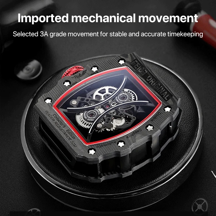 Men's Silicone Waterproof Luminous Richard Watch